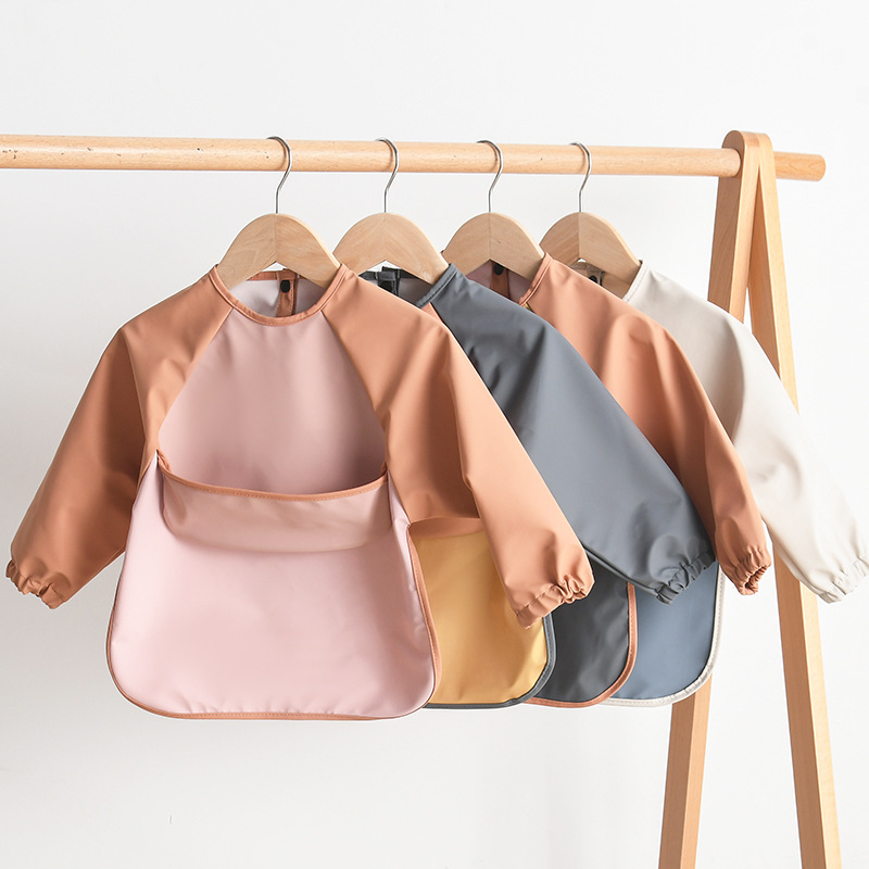 Art Craft And Cloth - Kids Baby Long Sleeved PU Bibs