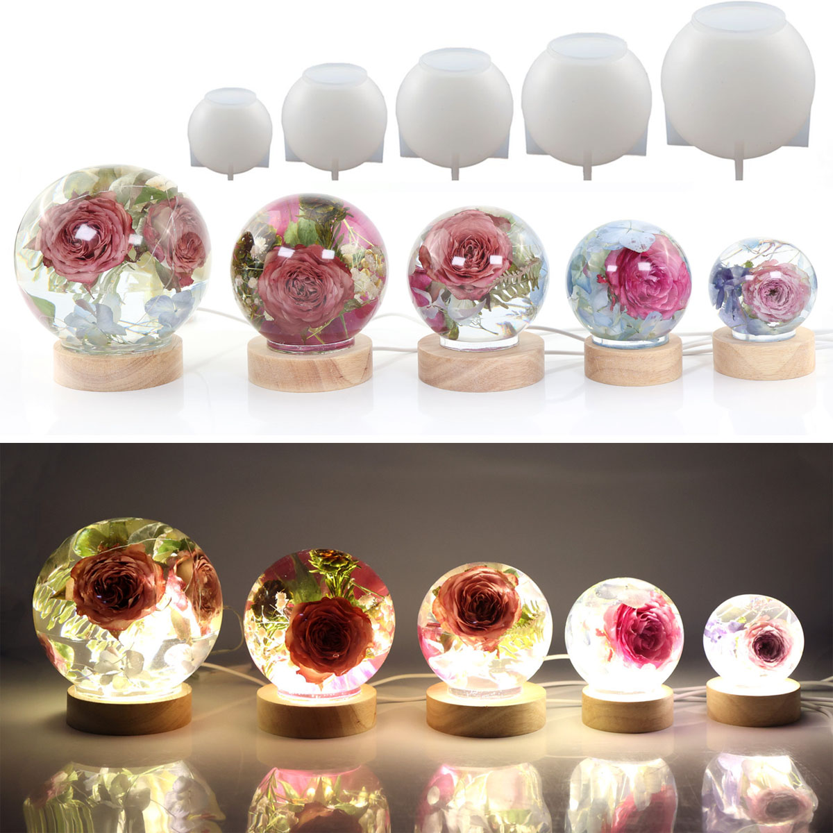 Art Craft Model - 65-120mm Sphere Ball Silicone Mold For
