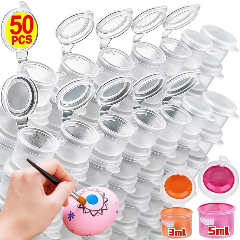 Art Craft Cup - 10/30/50PCS Empty Paint Pots Mini Paint