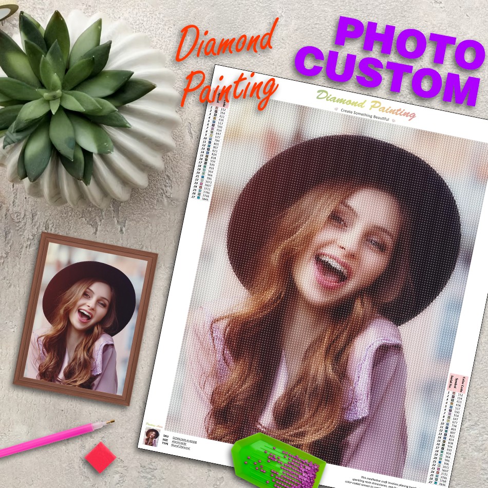 Art And Craft Valentine - RUOPOTY Photo Custom Diamond Art Painting