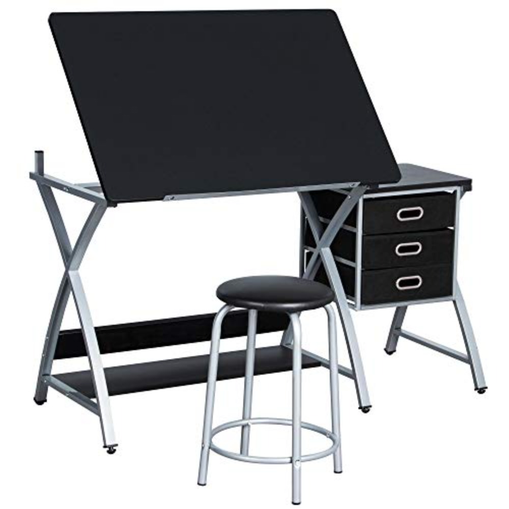 Art Crafts - Drafting Tables, Draft Drawing Desk w/Stool