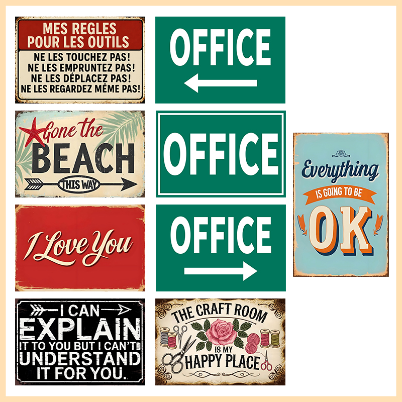 Art Craft Quotes - Vintage Office & Craft Room Metal