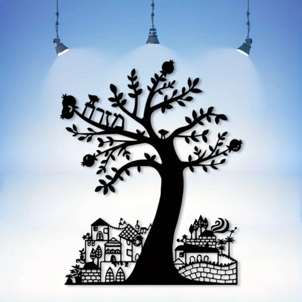 Art Crafts - CIFBUY Metal Wall Art Pomegranate Tree