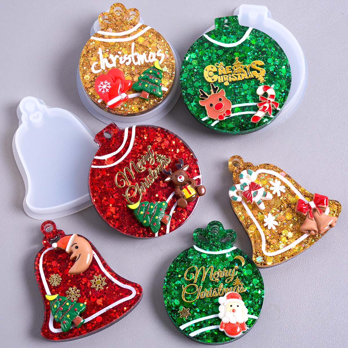 Art Craft Model - Xmas Tag Pendant Silicone Mold DIY