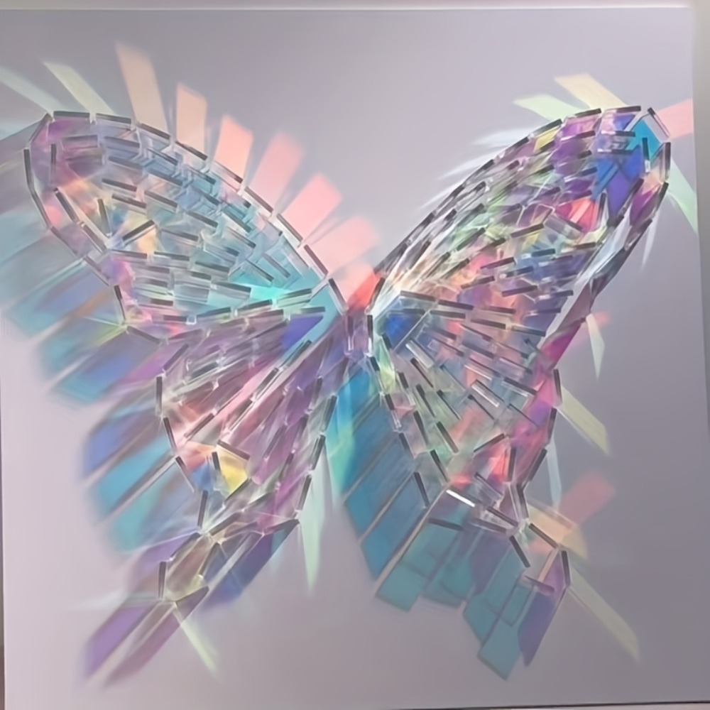 Art Craft Market - Iridescent Acrylic Mirror Tiles 30x30mm Rainbow
