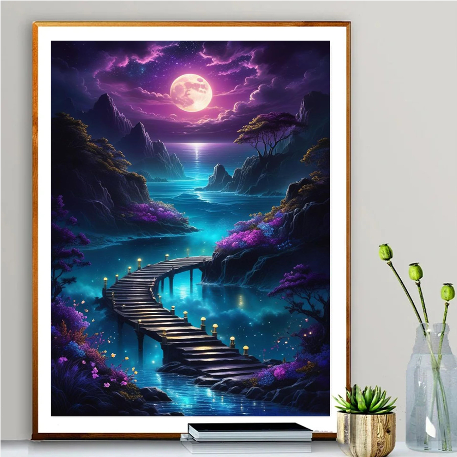 Art Craft Night - Adult Diamond Painting Moon night Paint