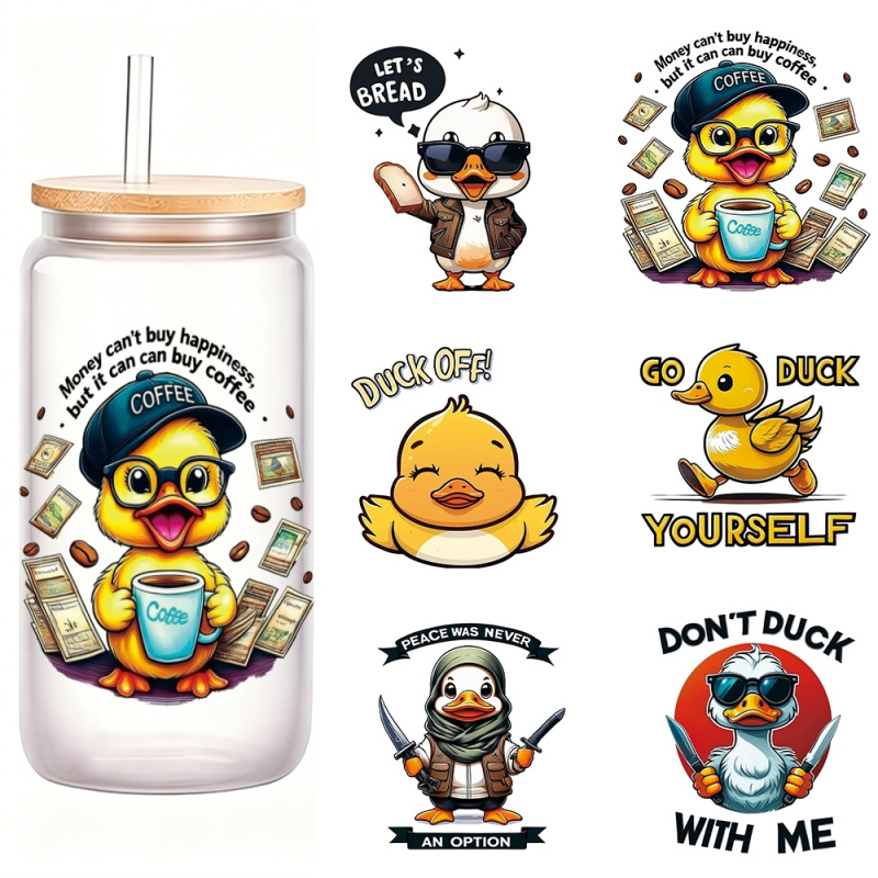 Art Craft Cup - 6pcs Cute Funny Cool Yellow Duck