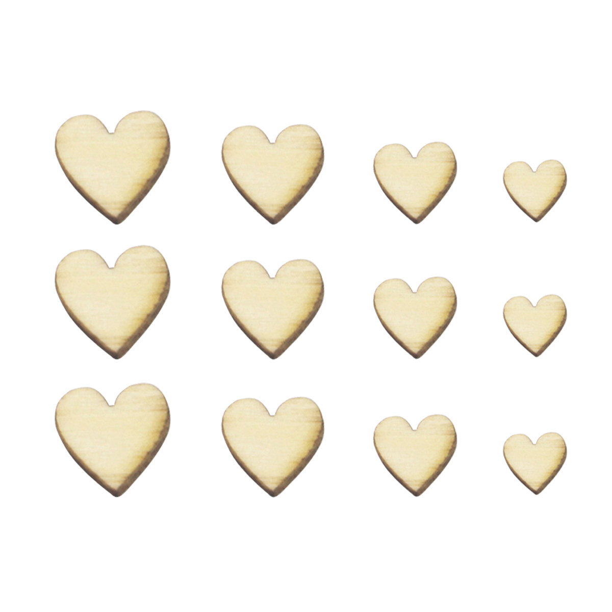 Art And Craft Valentine - 100Pcs Wooden Heart Decor Premium Wood