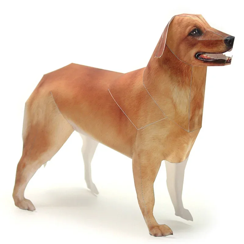 Art Craft Center - Golden Retriever Dog Paper Model Realistic
