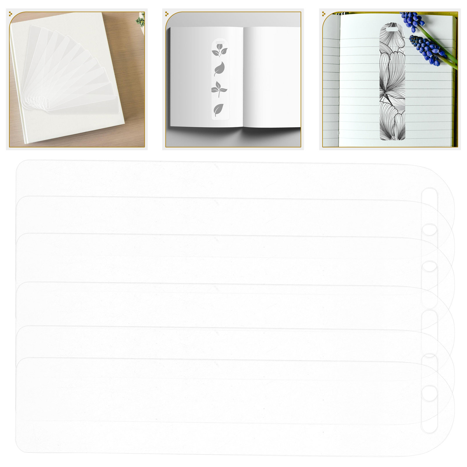 Art Craft Gift Ideas - 10Pcs Clear Acrylic Bookmarks Bulk Blank