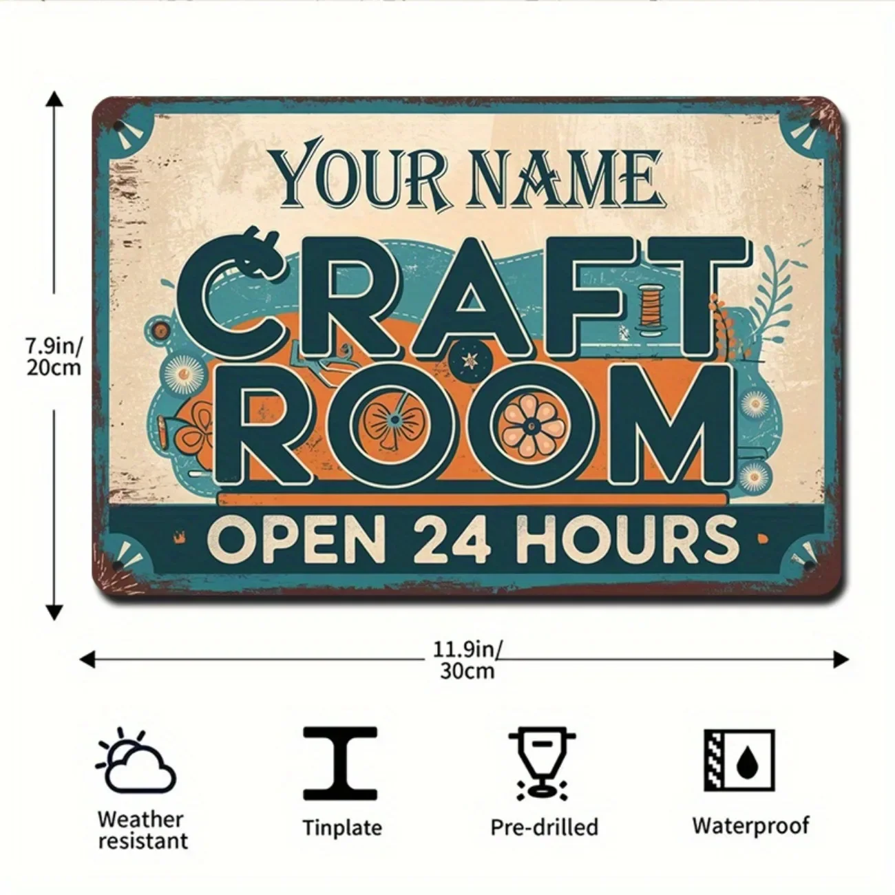 Personalized Vintage Metal Cra - Art Craft Quotes recension och pris