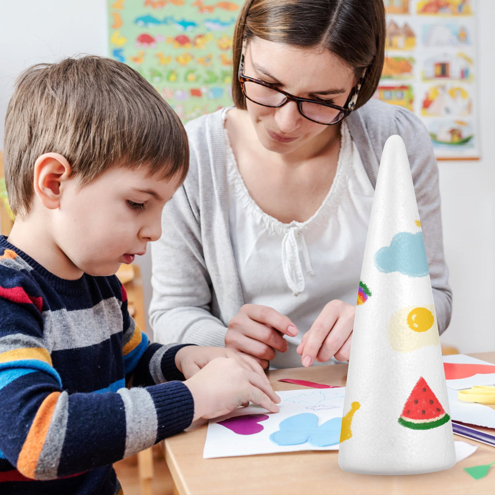 2Pcs Foam Craft Cone Christmas - Art Craft For Christmas recension och pris
