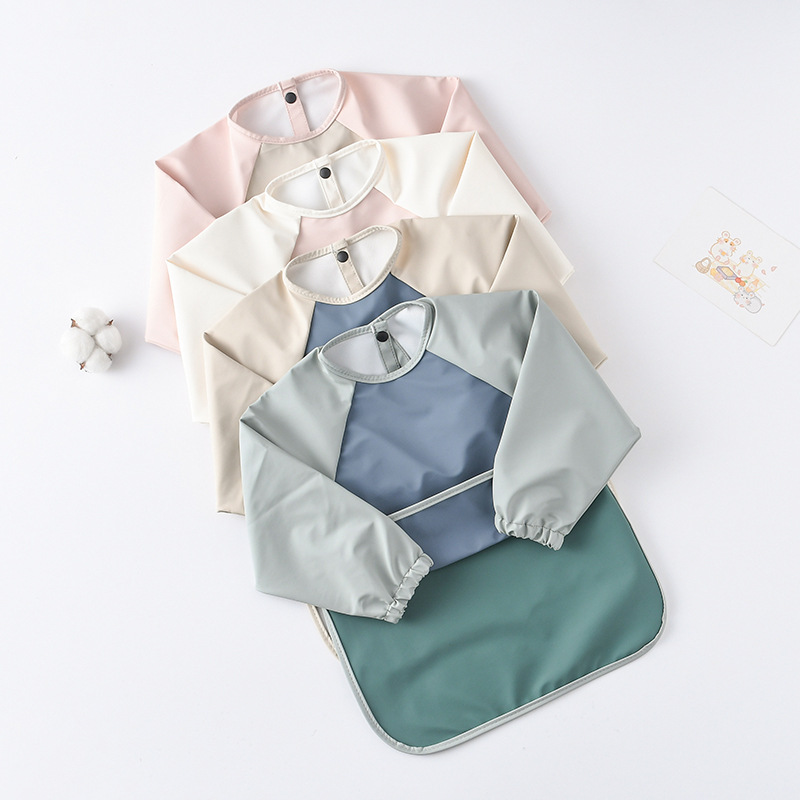 Kids Baby Long Sleeved PU Bibs - Art Craft And Cloth recension och pris