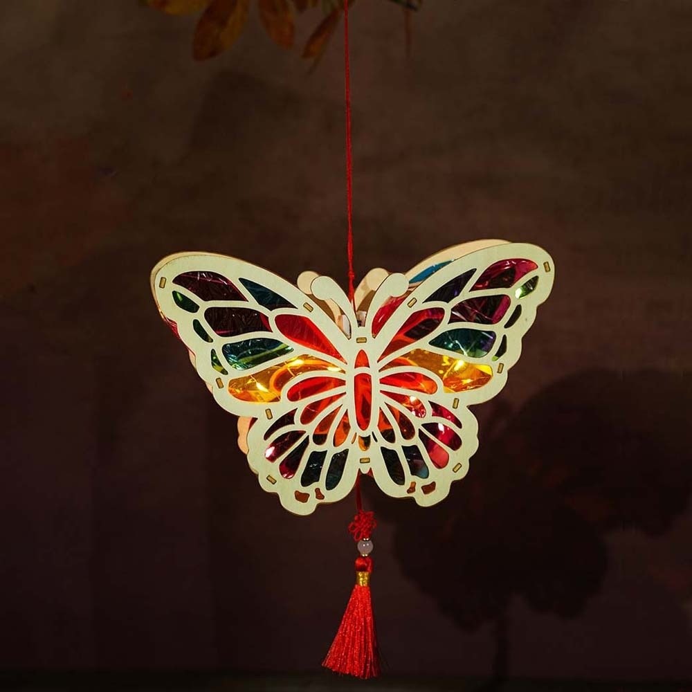 LED Luminous Wooden Lantern Ha - Art Craft Event recension och pris