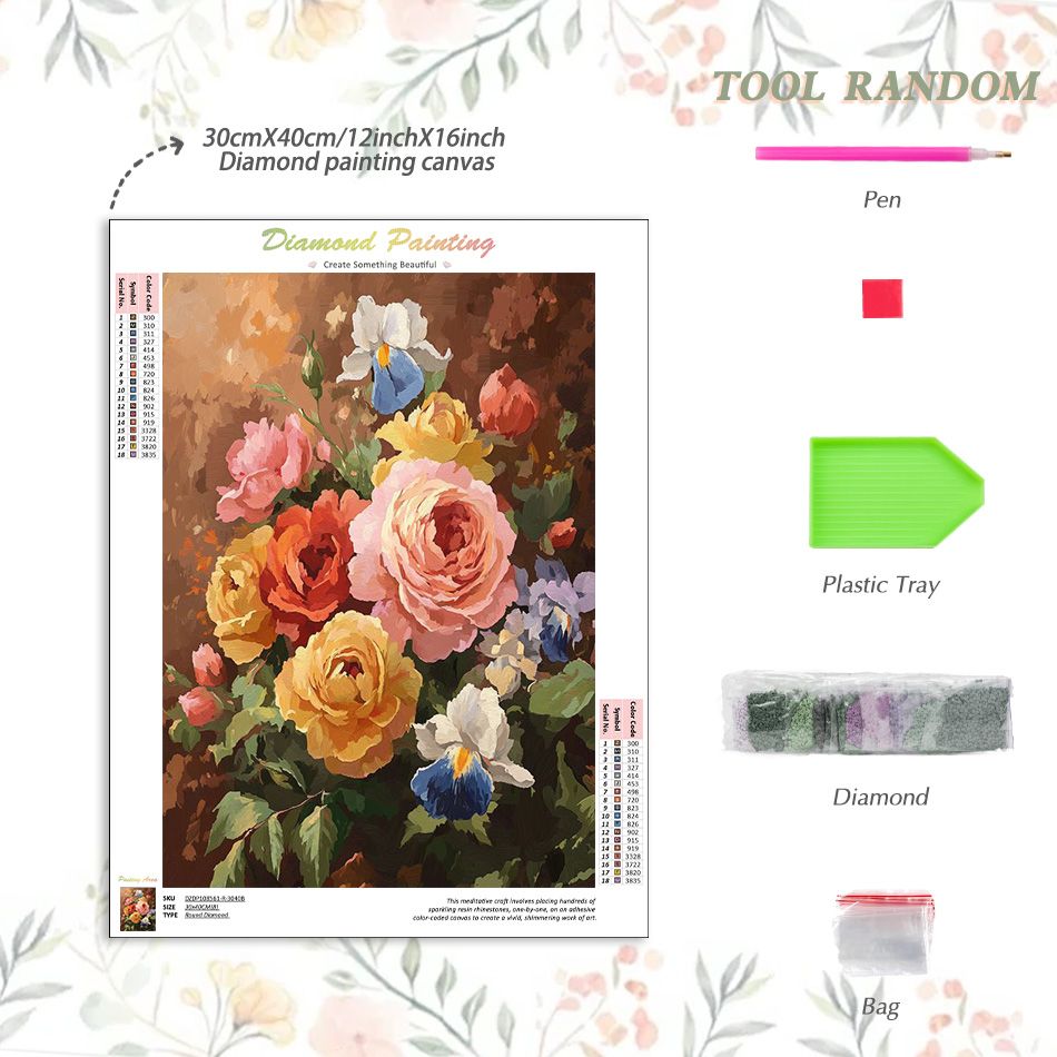 CHENISTORY Flower 5d Diamond P - Art Craft Gift Ideas recension och pris