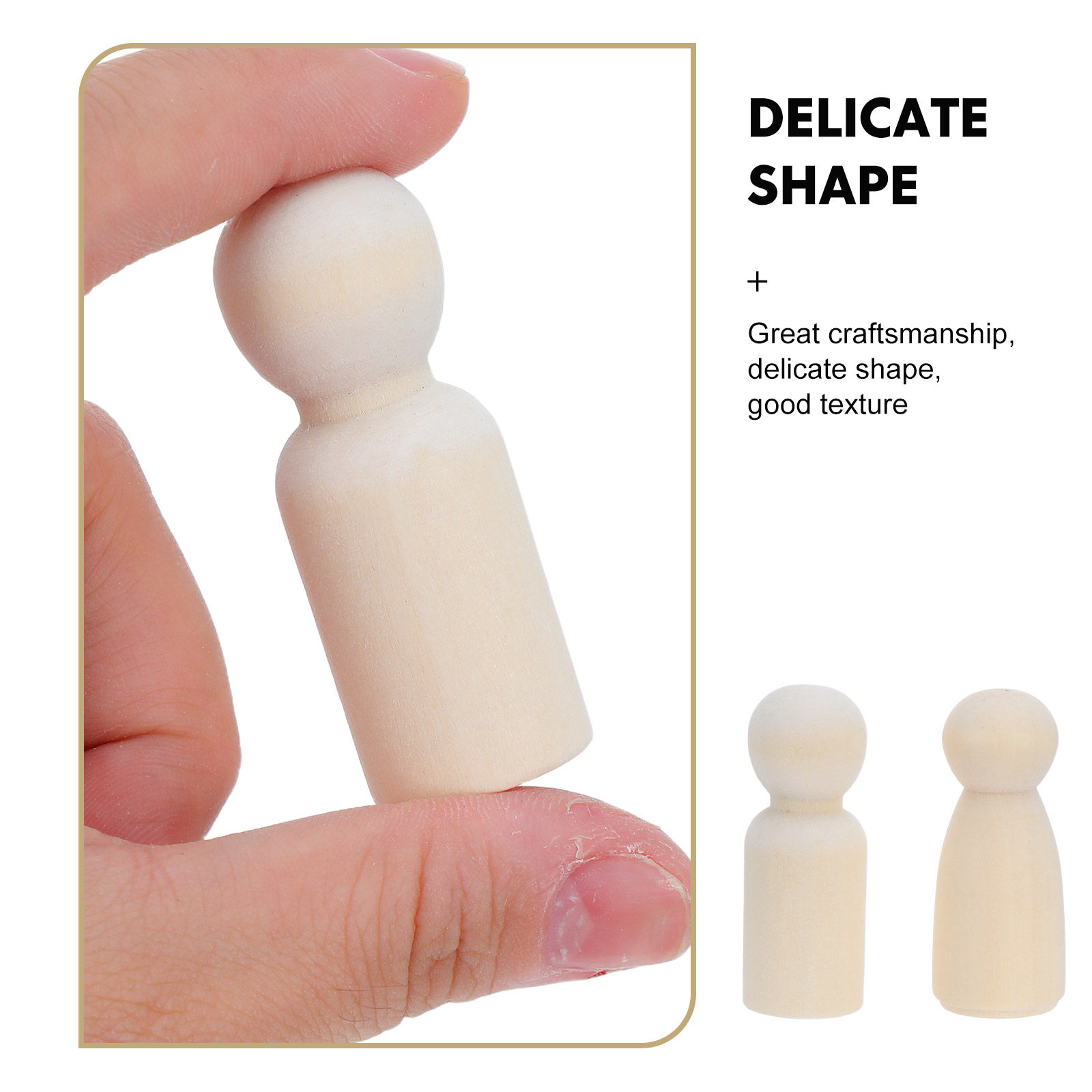40Pcs Blank Wooden Peg People  - Art Craft For Christmas recension och pris