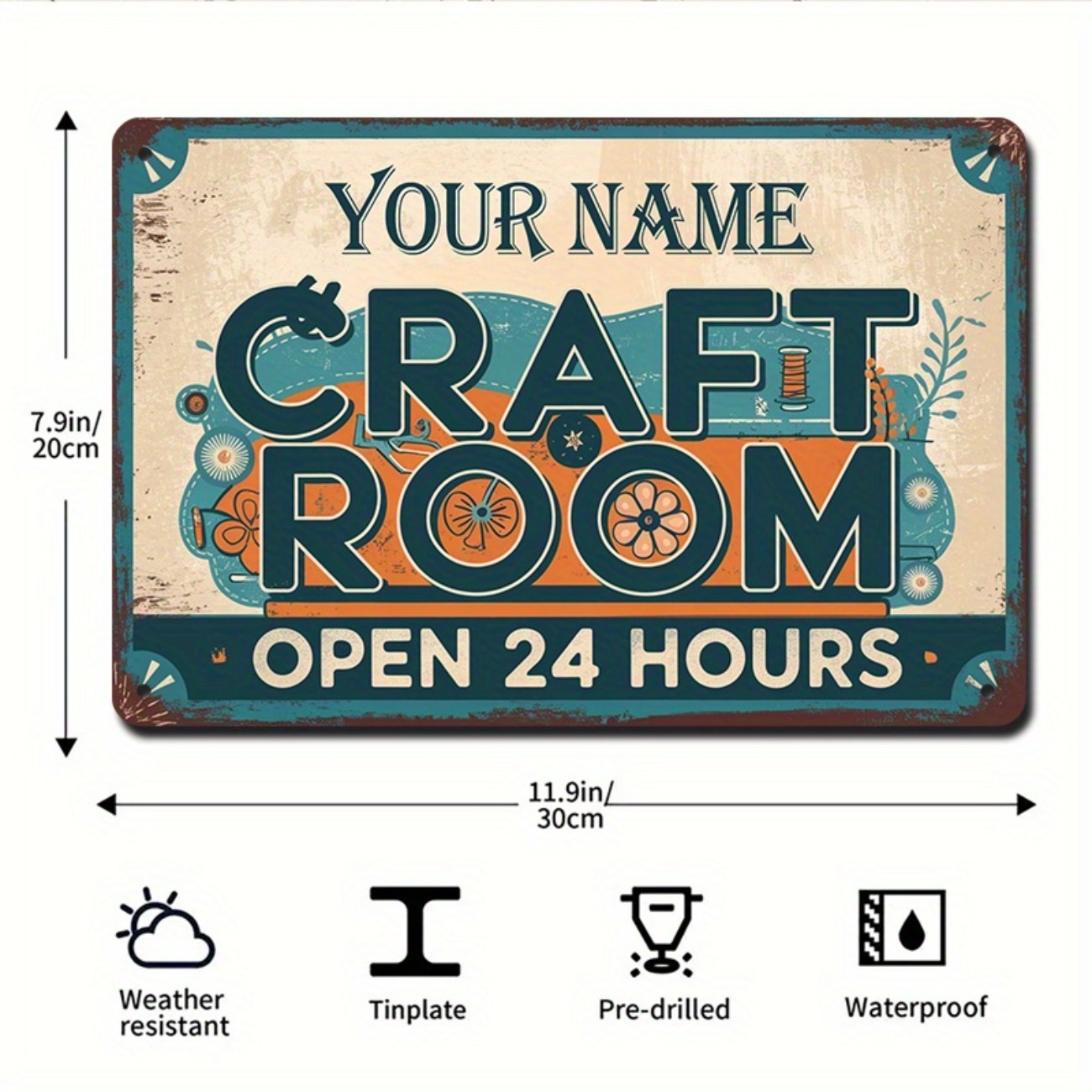 Personalized Vintage Metal Cra - Art Craft Quotes recension och pris