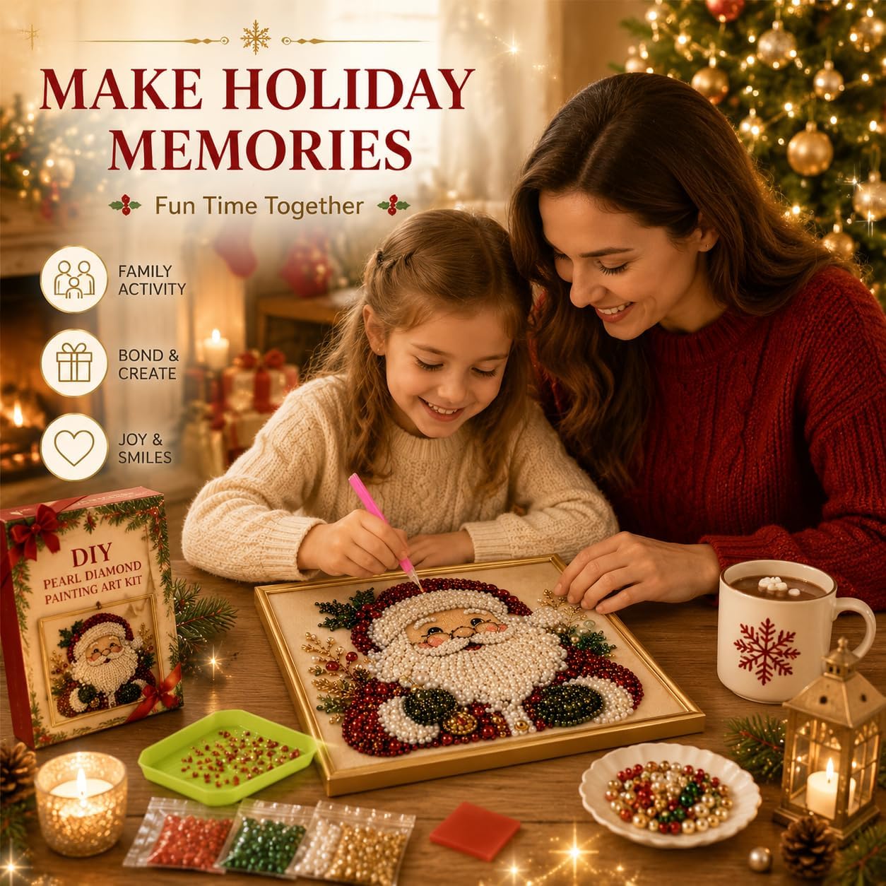 DIY Christmas Pearl Diamond Pa - Art Craft For Christmas recension och pris