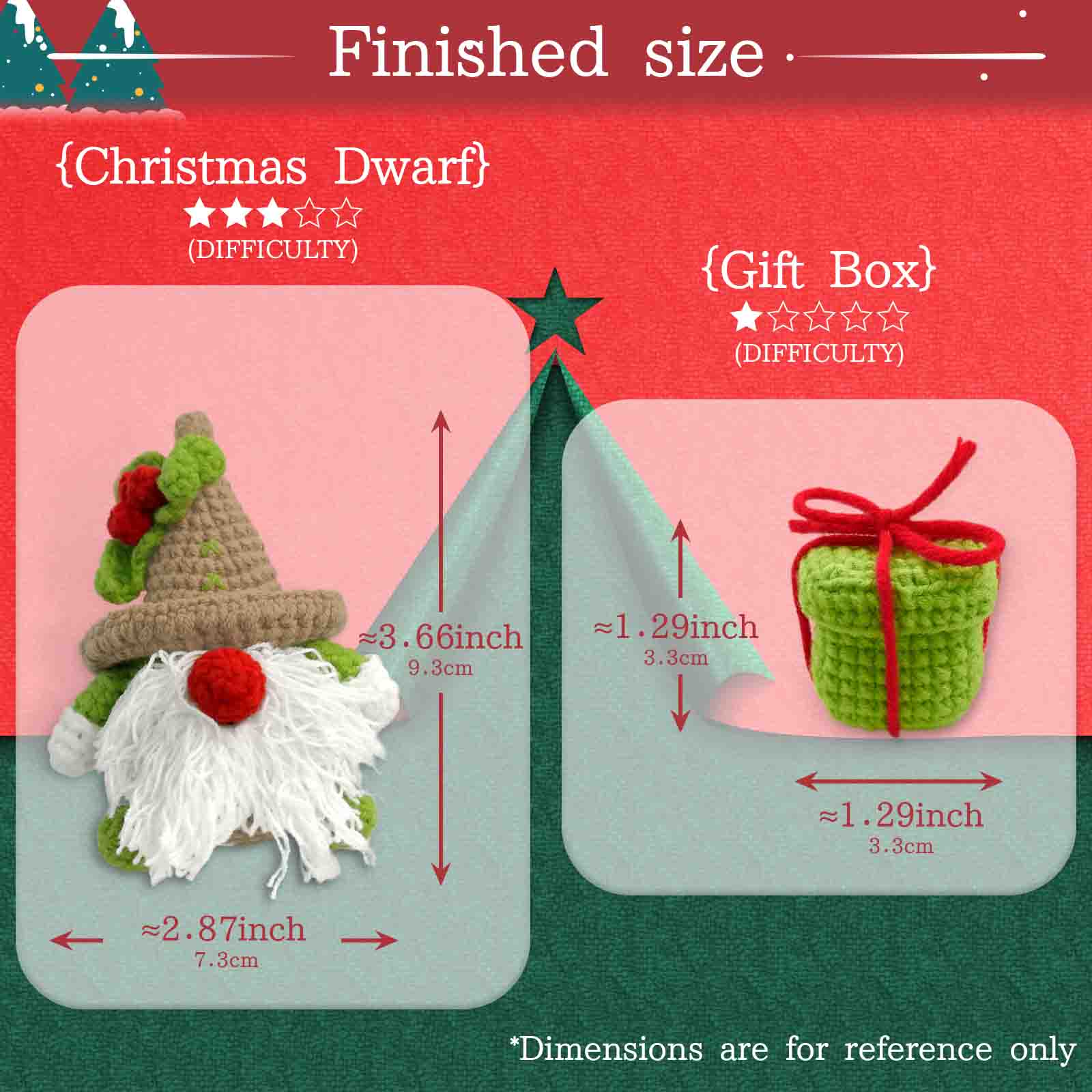 YAMAXIN 2PC Christmas Themed C - Art Craft For Christmas recension och pris