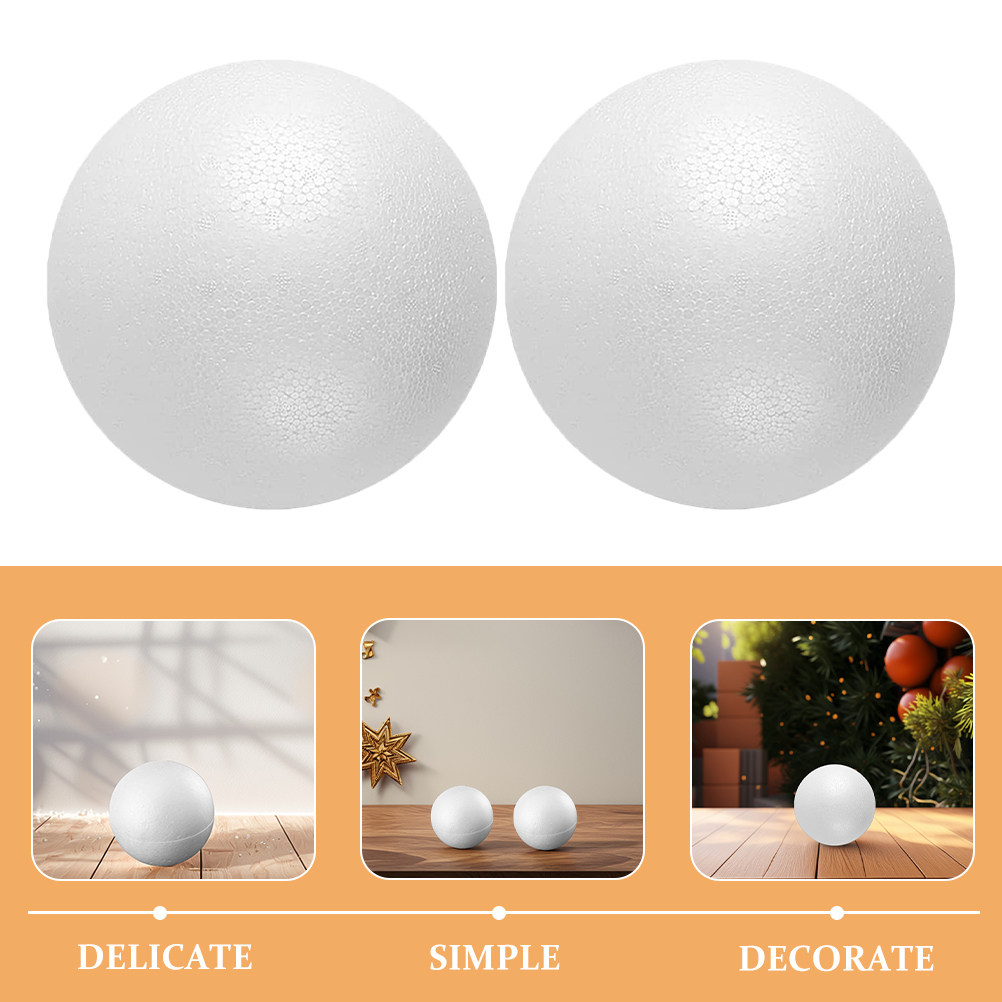 12Pcs Foam Balls White Polysty - Art Craft For Christmas recension och pris