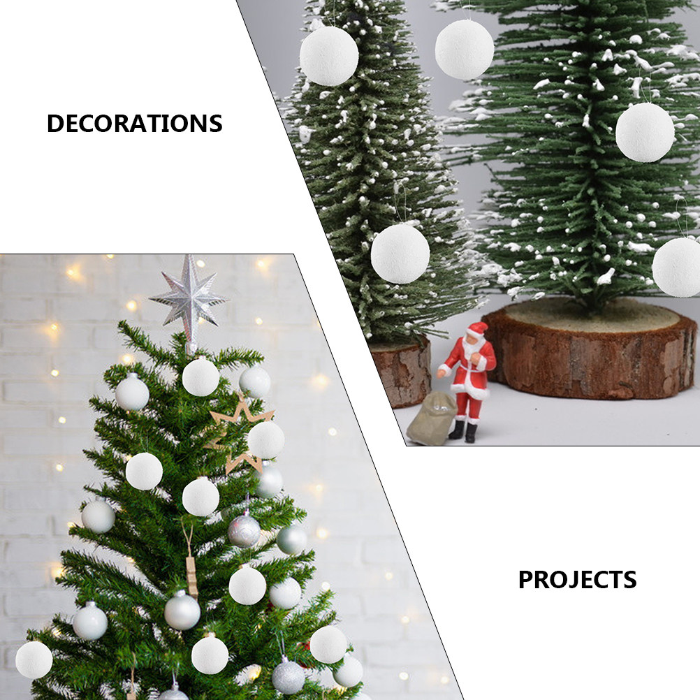 6Pcs White Xmas Ball Solid Den - Art Craft For Christmas recension och pris