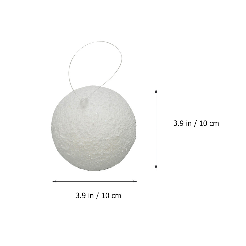 6Pcs White Xmas Ball Solid Den - Art Craft For Christmas recension och pris