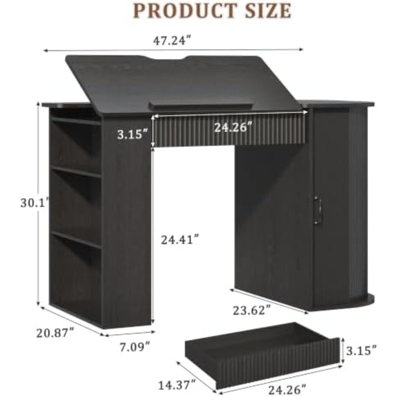 Drafting Table with Storage Ca - Art Crafts recension och pris
