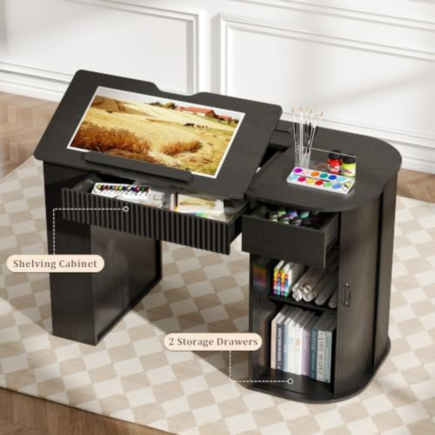 Drafting Table with Storage Ca - Art Crafts recension och pris