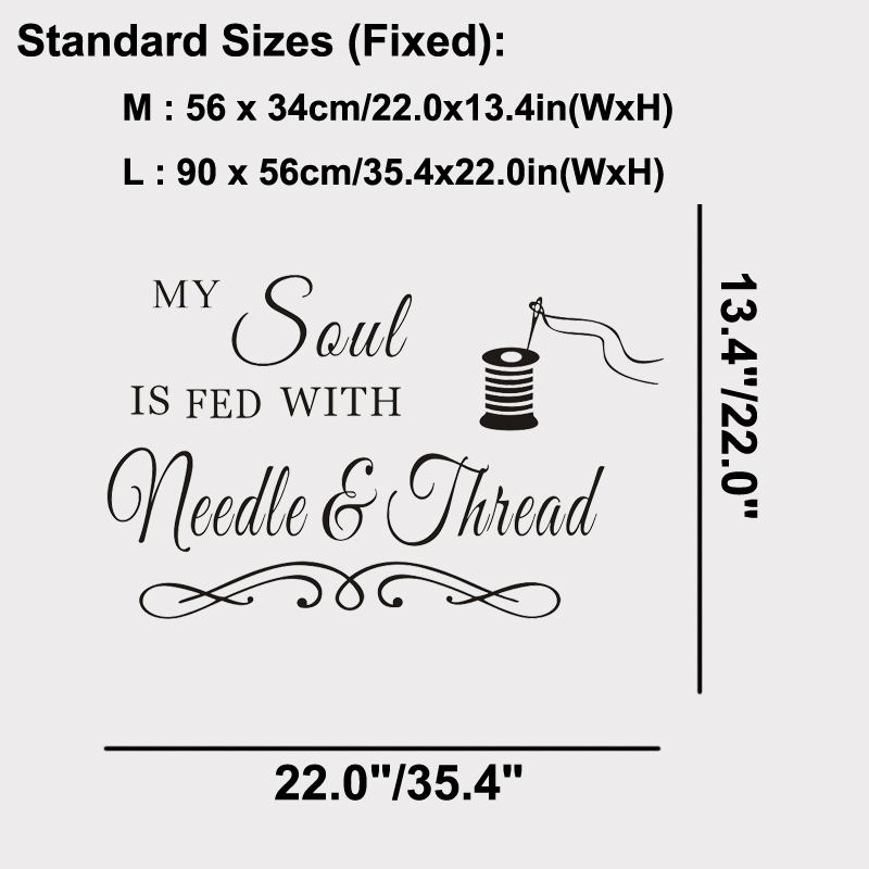 My Soul Needle and Thread Wall - Art Craft Quotes recension och pris