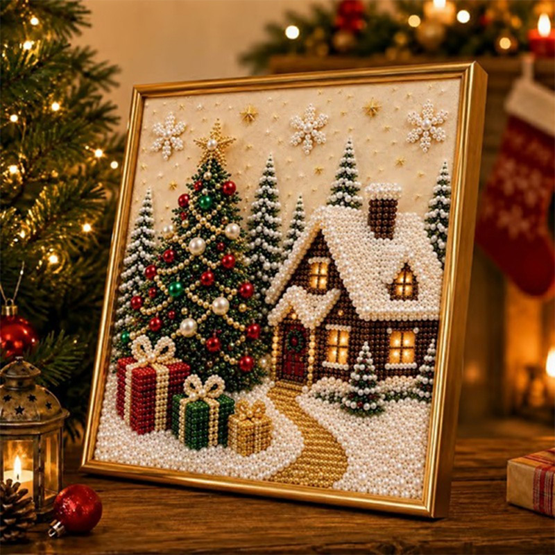DIY 3D Pearl Christmas Diamond - Art Craft Village recension och pris