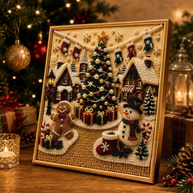 DIY 3D Pearl Christmas Diamond - Art Craft Village recension och pris