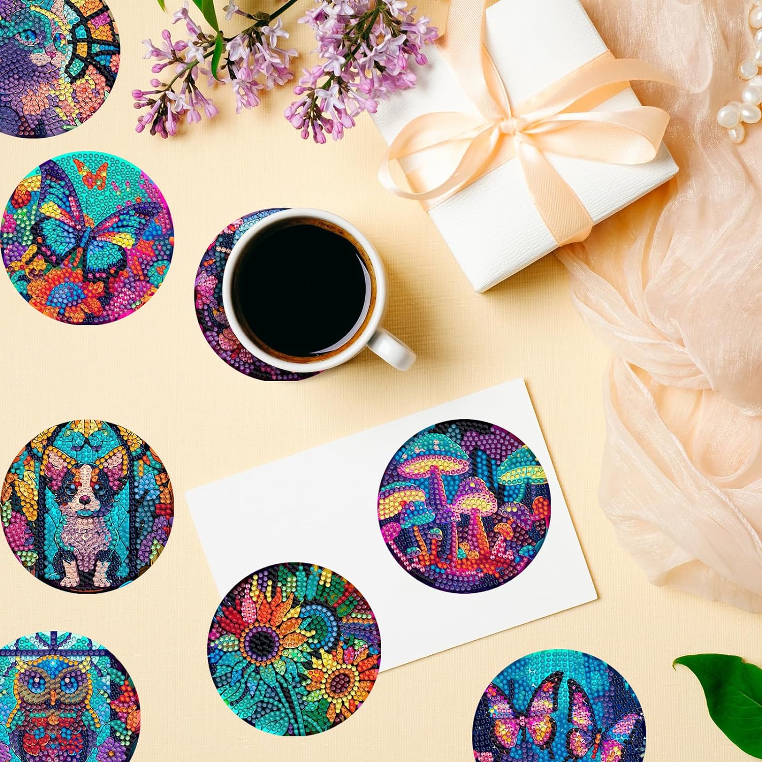 SDOYUNO 8pcs Diamond Art Coast - Art Craft Cup recension och pris