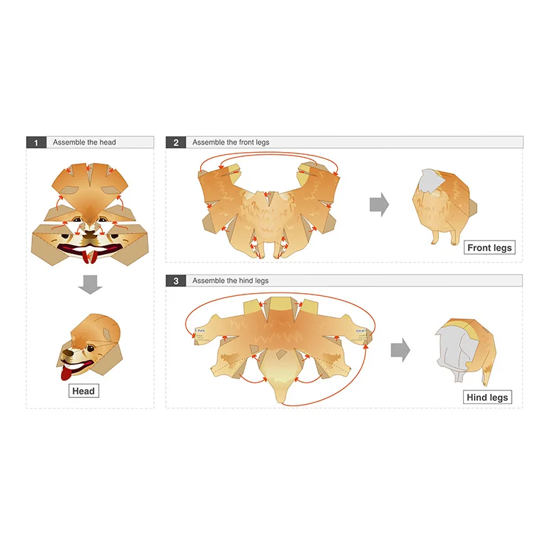 Pomeranian Dog Folding Origami - Art Craft Center recension och pris