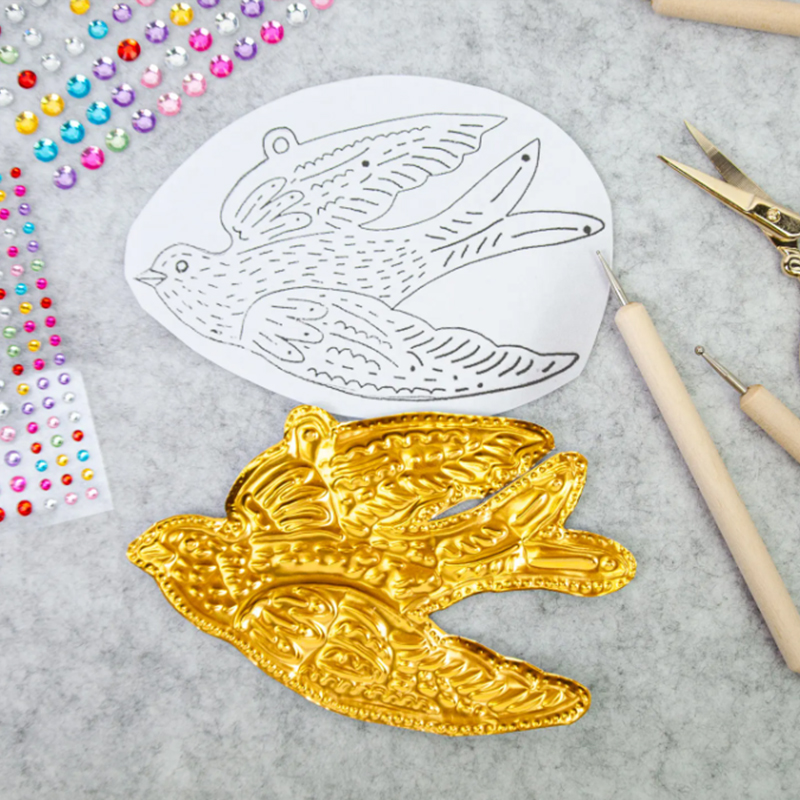 DIY Gold Foil Art Relief Chris - Art Craft For Christmas recension och pris