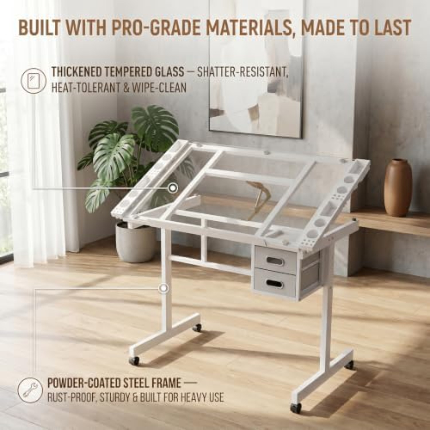 Rolling Drafting Table Desk, P - Art Crafts recension och pris