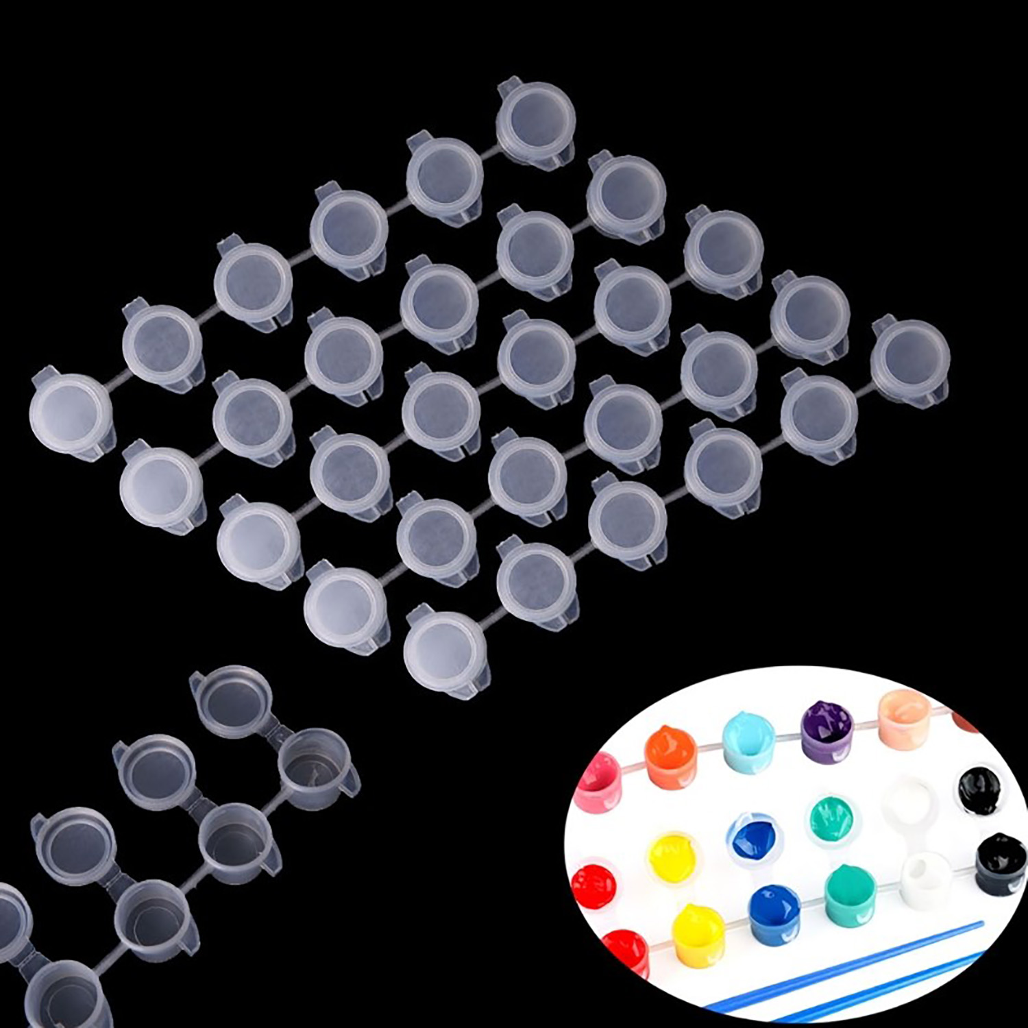 10strips 60pots Empty Paint St - Art Craft Cup recension och pris