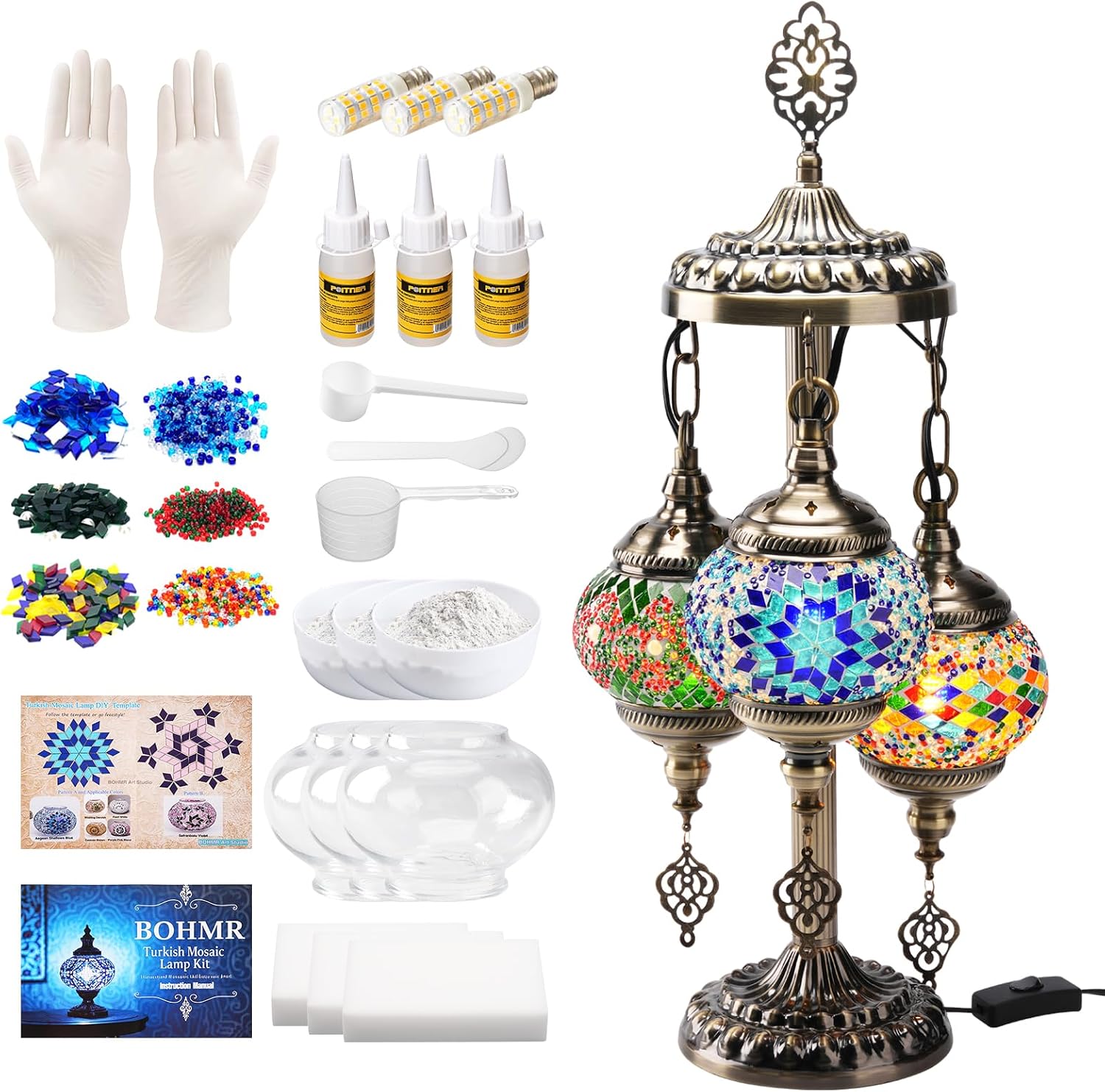 DIY 3 Globe Turkish Mosaic Lam - Art Crafts recension och pris
