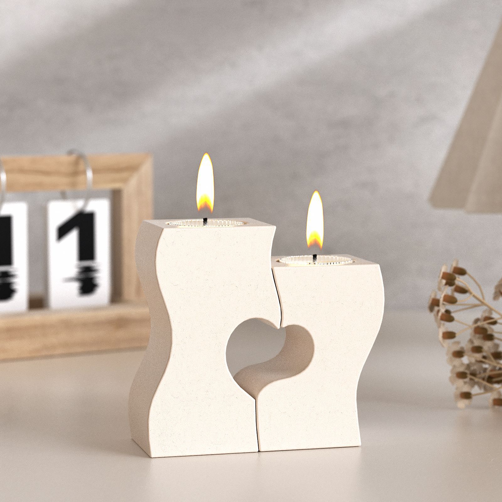 S Heart Candlestick Silicone M - Art Craft Things recension och pris