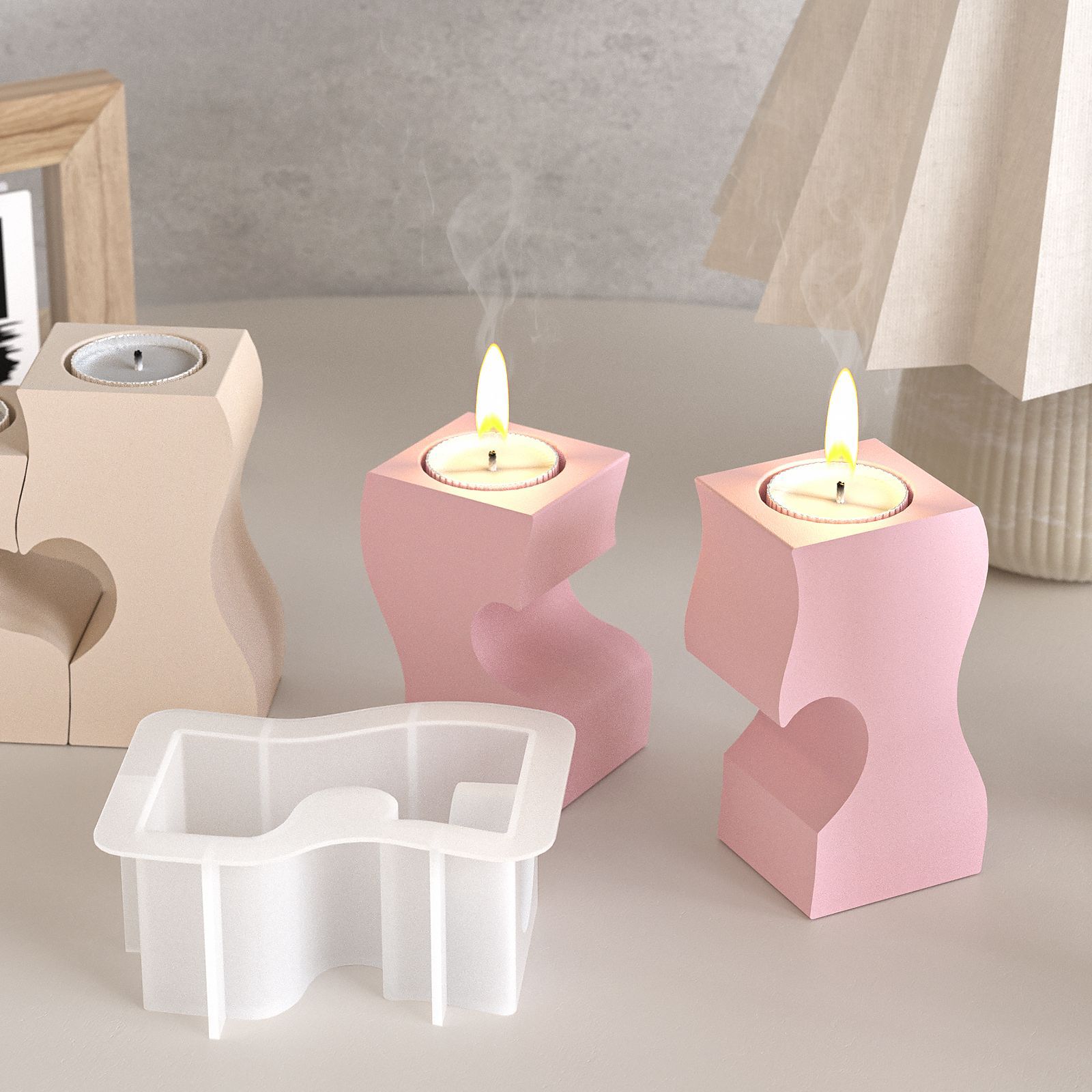S Heart Candlestick Silicone M - Art Craft Things recension och pris