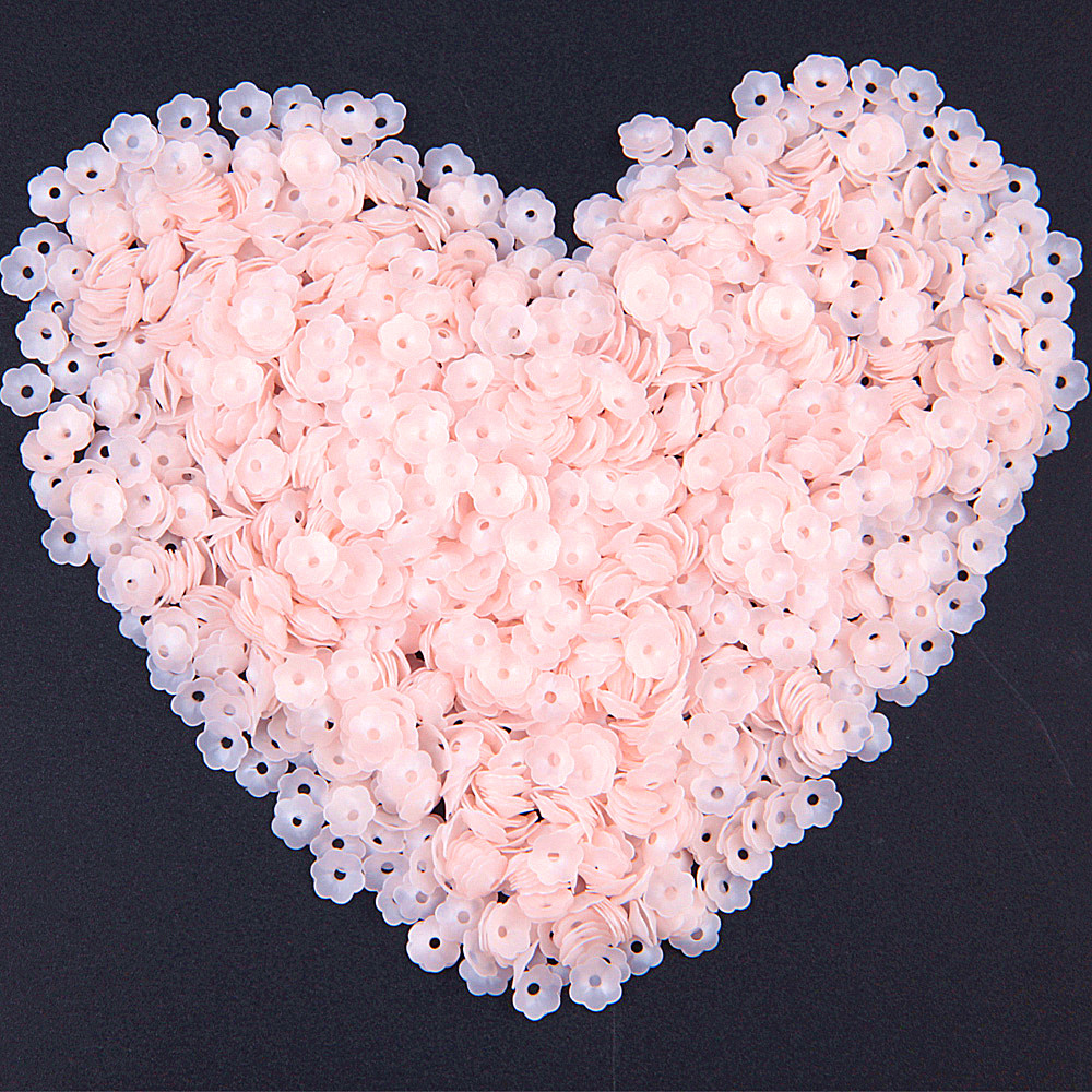 Matte Pink Flower Sequins 6mm  - Art Craft Cup recension och pris