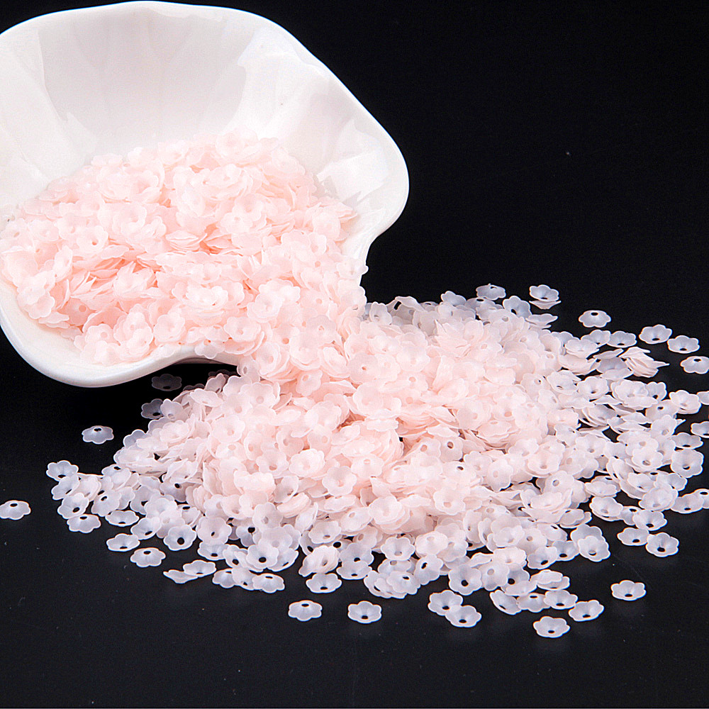 Matte Pink Flower Sequins 6mm  - Art Craft Cup recension och pris