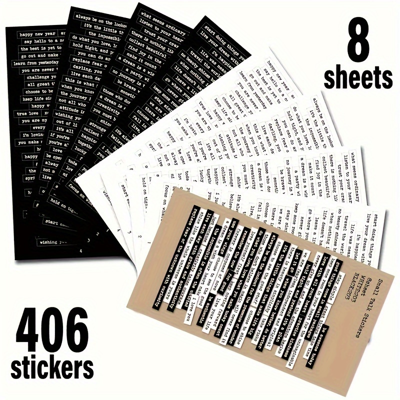 406pcs Inspirational Quote Sti - Art Craft Quotes recension och pris