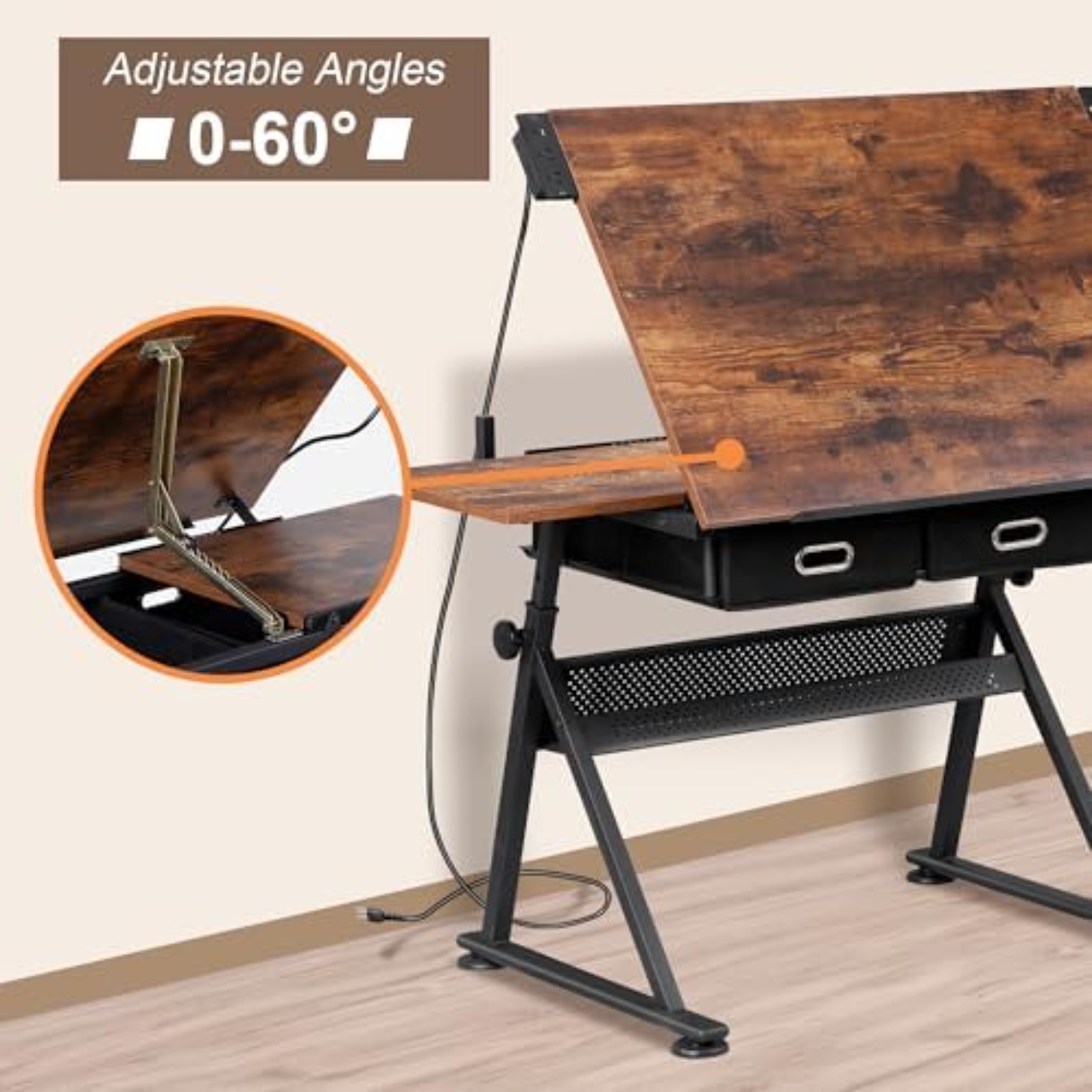 Adjustable Drafting Table with - Art Crafts recension och pris