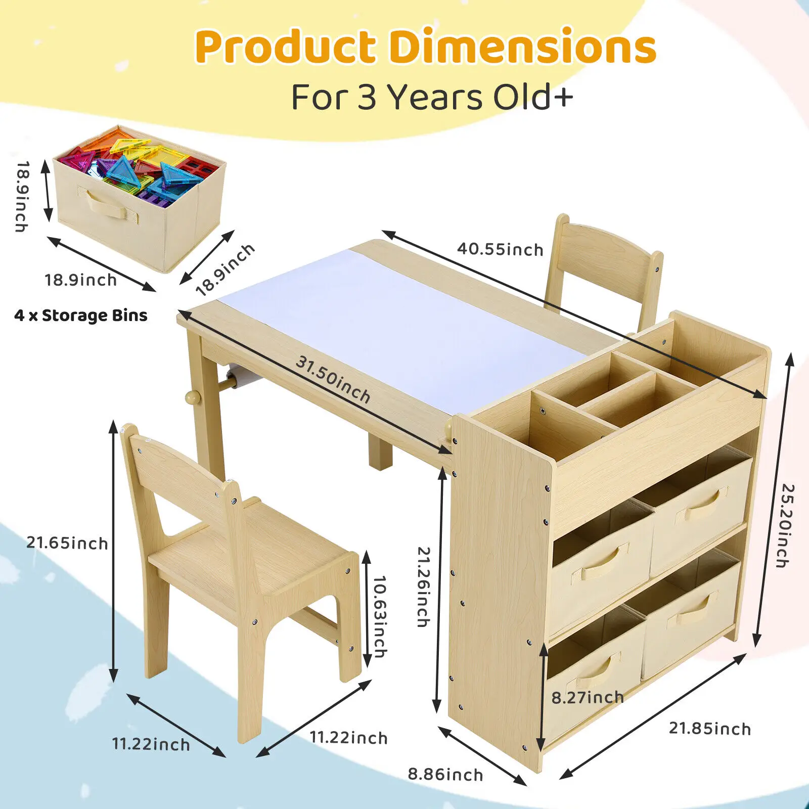Kids Art Table and Chair Set w - Art Craft Quotes recension och pris