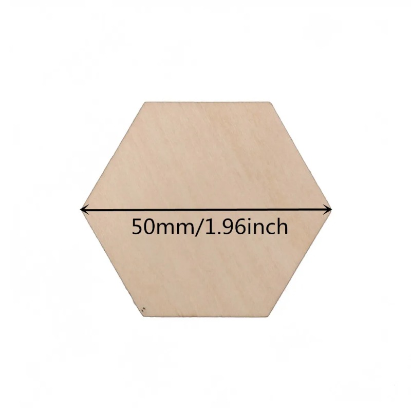 10-120mm Wooden Hexagon Blank  - Art Craft For Christmas recension och pris