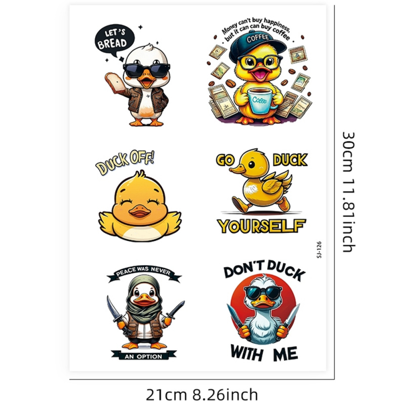 6pcs Cute Funny Cool Yellow Du - Art Craft Cup recension och pris