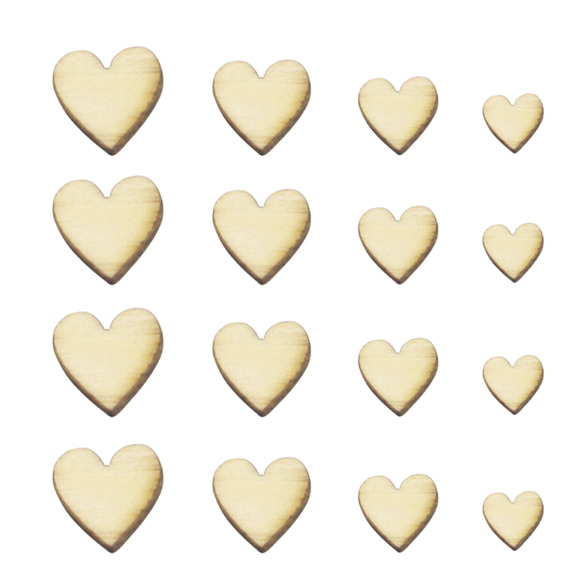 100Pcs Wooden Heart Decor Prem - Art And Craft Valentine recension och pris