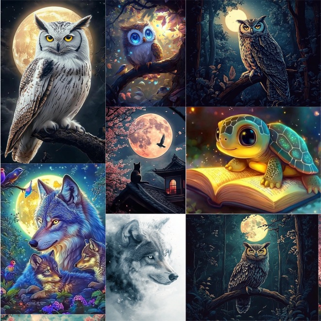 Night Owl with Full Moon Diamo - Art Craft Night recension och pris