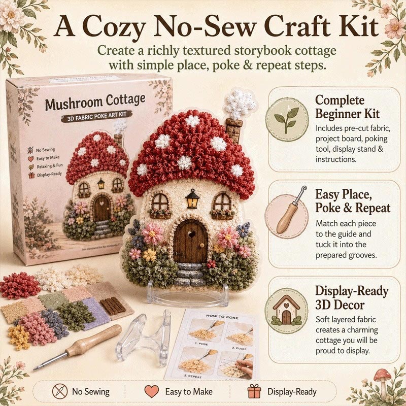 Whimsical Village 3D Fabric Po - Art Craft Village recension och pris