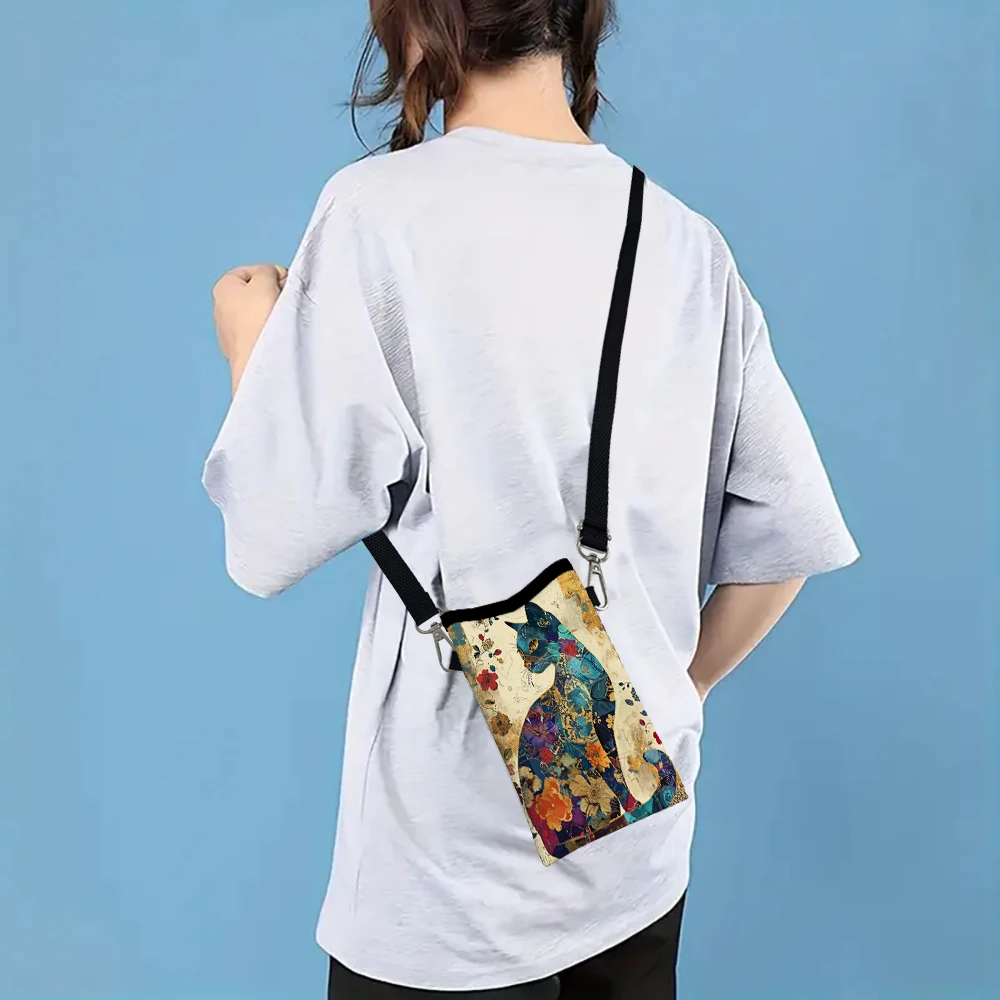 Floral Cat Pattern Crossbody B - Art Craft Bag recension och pris